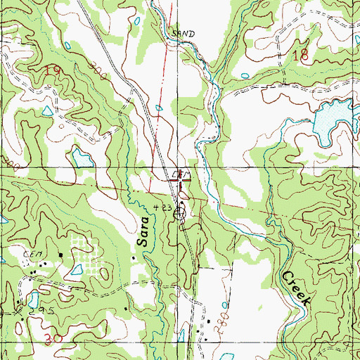 Topographic Map of King Solomon Church, MS