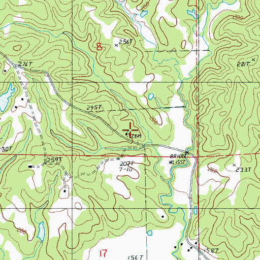 Topographic Map of King Solomon Church, MS