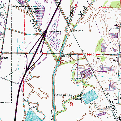 Topographic Map of Kings Creek, MS