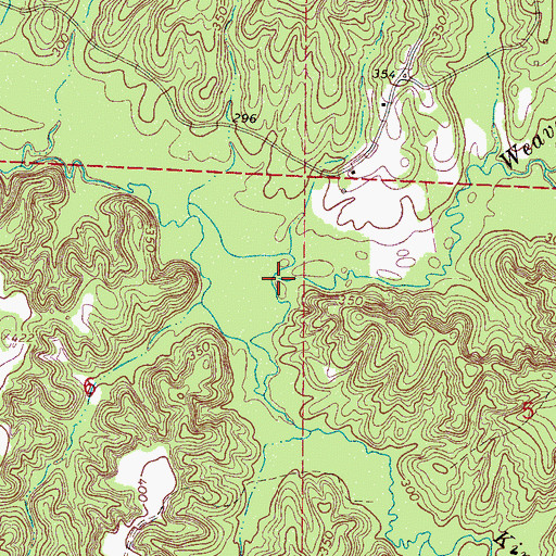 Topographic Map of Kinney Creek, MS