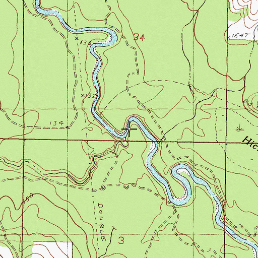Topographic Map of Kirby Creek, MS