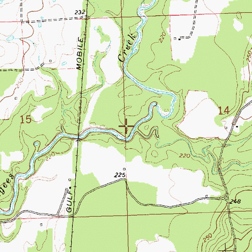 Topographic Map of Kirklin Creek, MS
