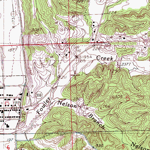 Topographic Map of Kirksey Creek, MS