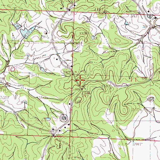 Topographic Map of Kirkwood School, MS