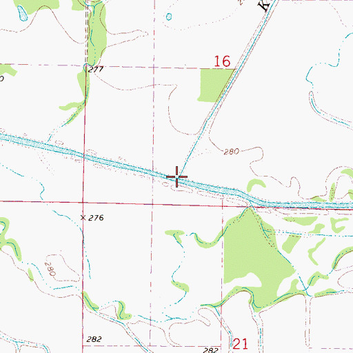 Topographic Map of Kittahutty Creek, MS