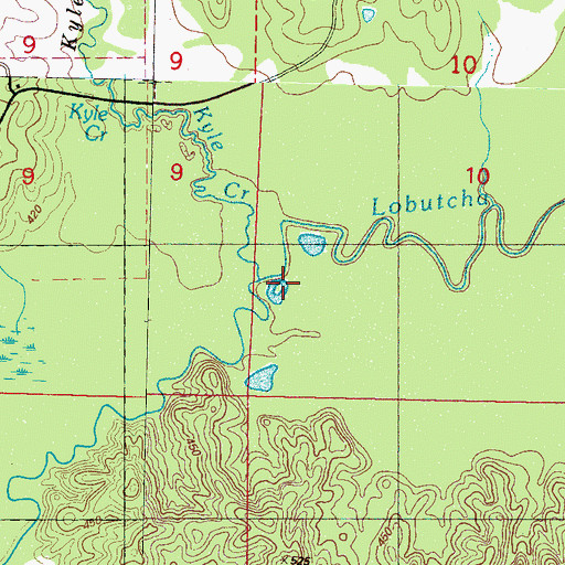 Topographic Map of Kyle Creek, MS