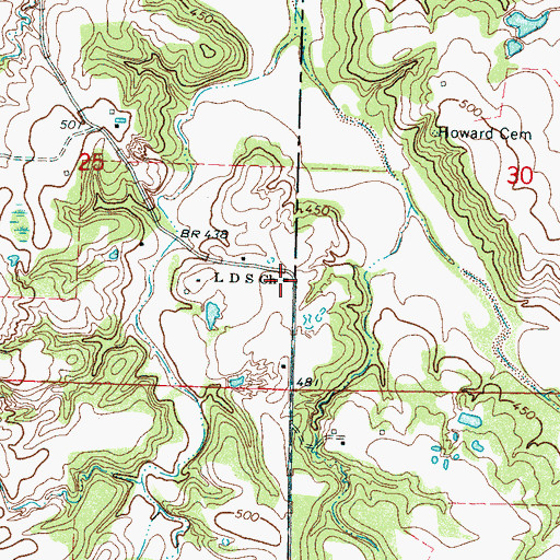 Topographic Map of Latter Day Saints Church, MS