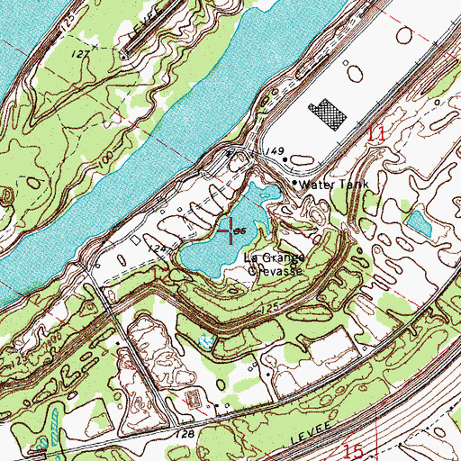 Topographic Map of LaGrange Crevasse, MS
