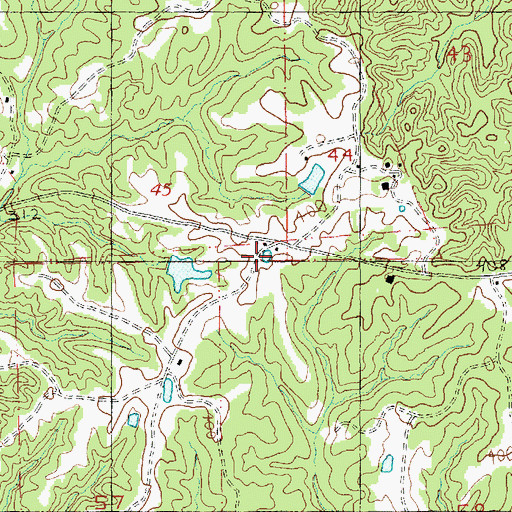 Topographic Map of LaGrange School, MS