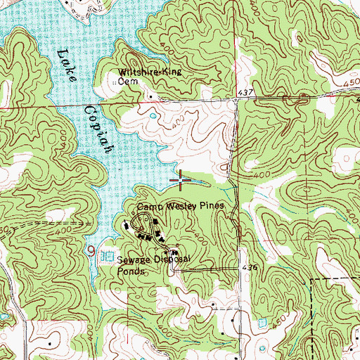 Topographic Map of Lake Copiah, MS