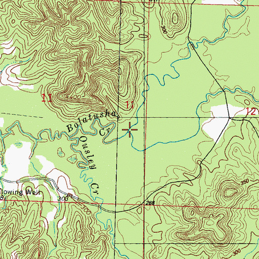 Topographic Map of Landrum Creek, MS
