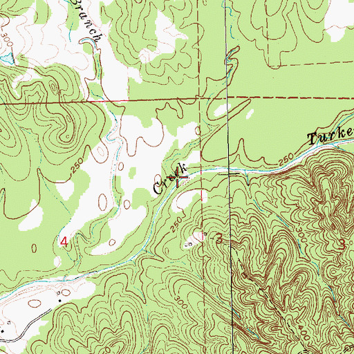 Topographic Map of Latimore Branch, MS