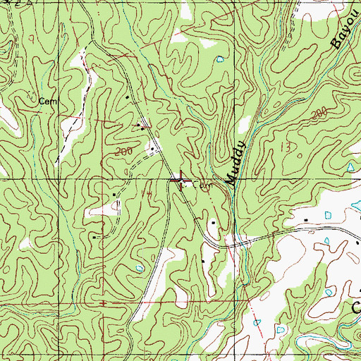 Topographic Map of Laurel Hill Church, MS