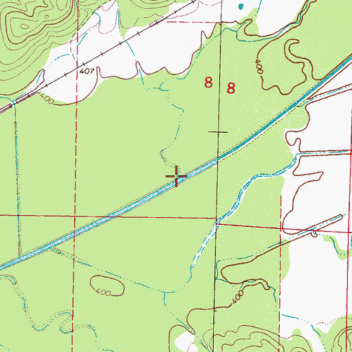 Topographic Map of LeFlore Creek, MS