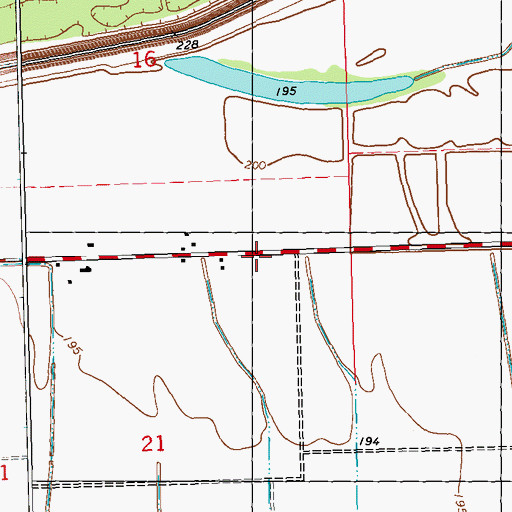 Topographic Map of Leatherman Plantation, MS