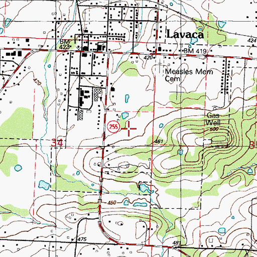 Topographic Map of Lavaca Elementary School, AR