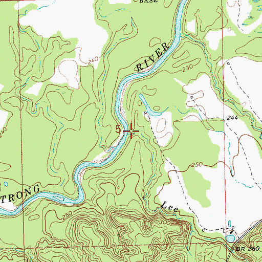 Topographic Map of Lee Branch, MS