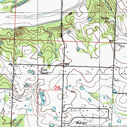 Topographic Map of Lavaca Gas Field, AR