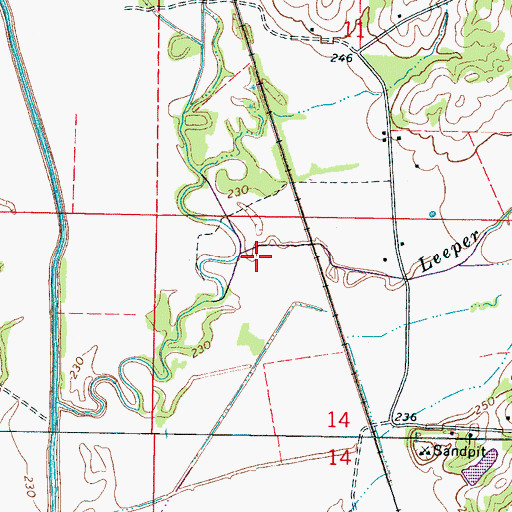 Topographic Map of Leeper Creek, MS