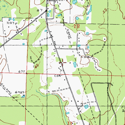 Topographic Map of Liberty Church, MS