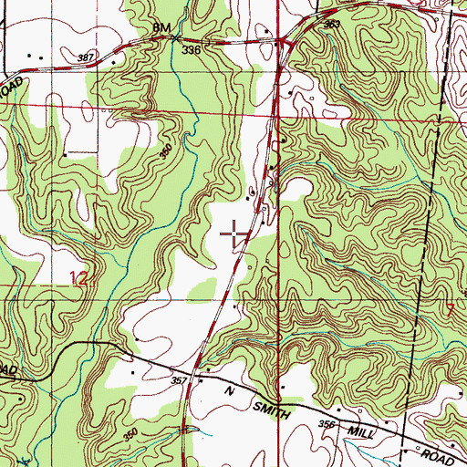 Topographic Map of Liberty Church, MS