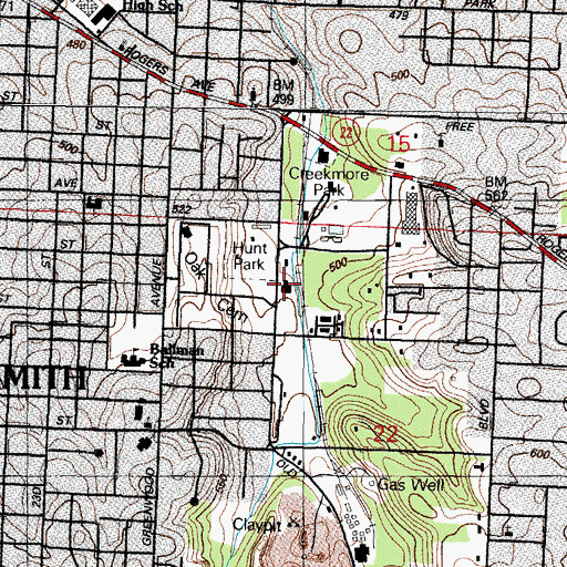 Topographic Map of Nancy Orr Girls Club, AR