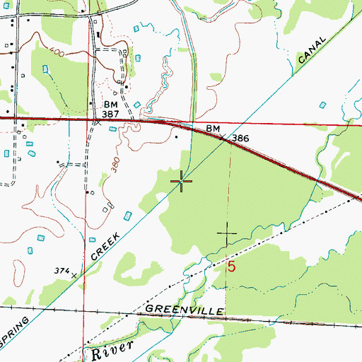 Topographic Map of Lick Creek, MS