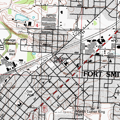 Topographic Map of New Bethel Assembly of God Church, AR