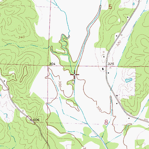 Topographic Map of Lick Creek, MS
