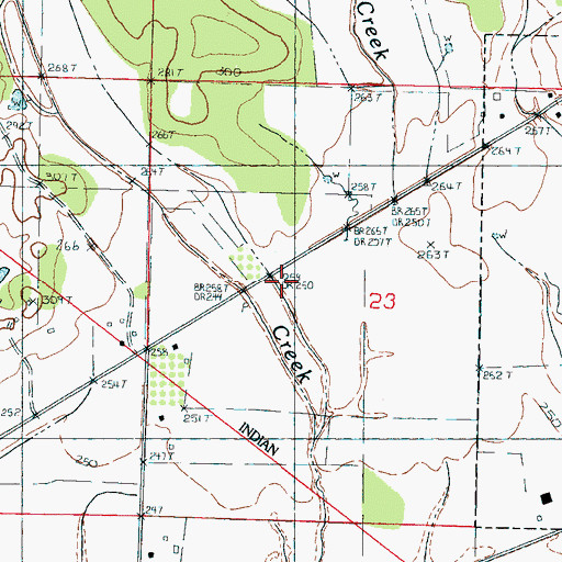 Topographic Map of Lickup Creek, MS