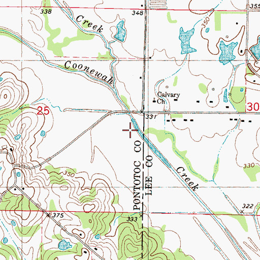 Topographic Map of Lilly Creek, MS