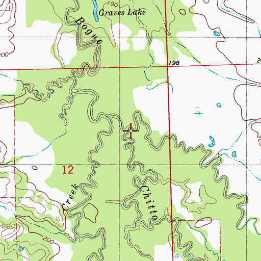 Topographic Map of Limekiln Creek, MS