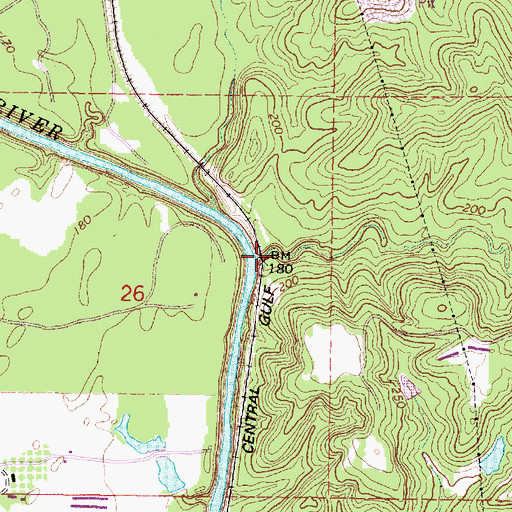 Topographic Map of Limestone Creek, MS
