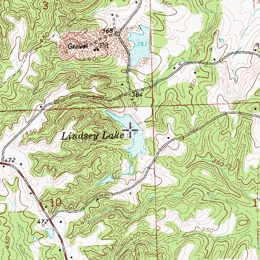 Topographic Map of Lindsey Lake, MS