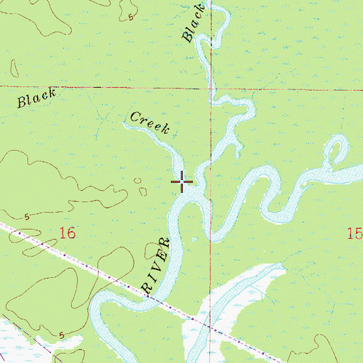 Topographic Map of Little Black Creek, MS