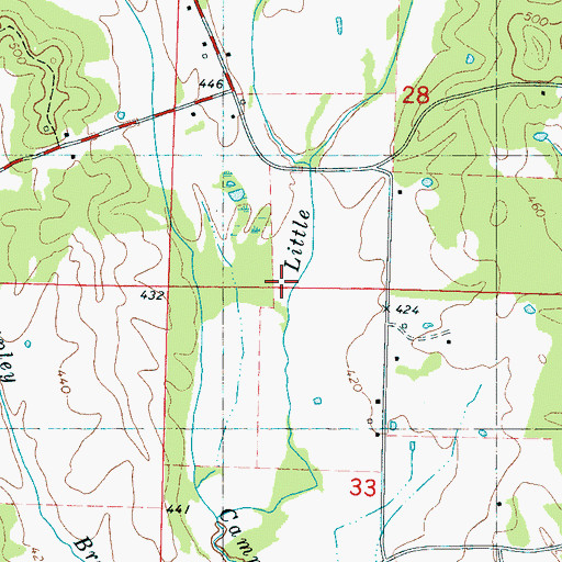 Topographic Map of Little Camp Creek, MS