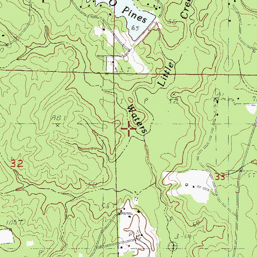 Topographic Map of Little Creek, MS
