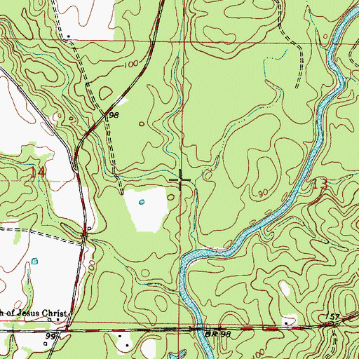 Topographic Map of Little Creek, MS