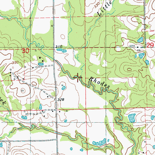Topographic Map of Little Creek, MS