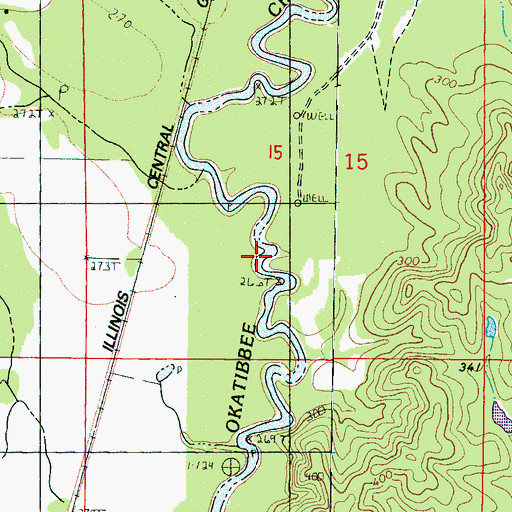Topographic Map of Little Creek, MS