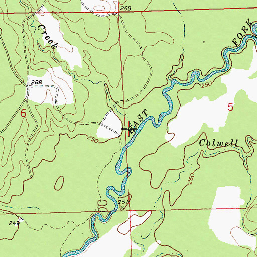 Topographic Map of Little Creek, MS