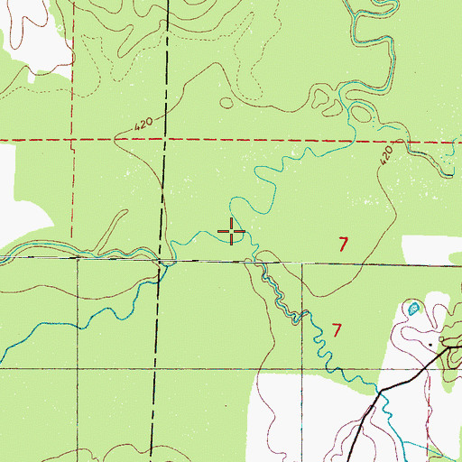 Topographic Map of Little Creek, MS
