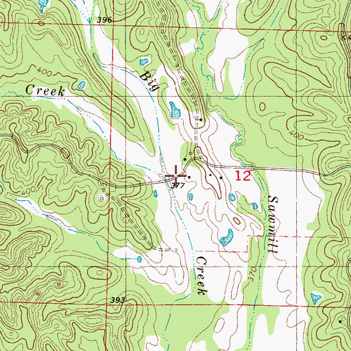 Topographic Map of Little Creek, MS