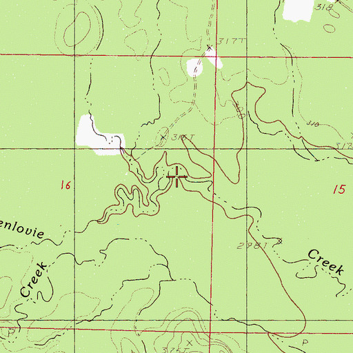 Topographic Map of Little Creek, MS