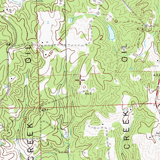 Topographic Map of Little Creek Oil Field, MS
