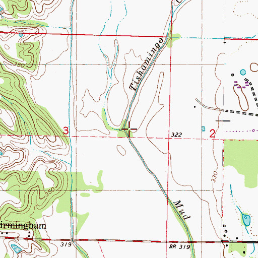 Topographic Map of Little Dry Creek, MS
