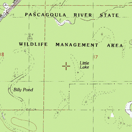Topographic Map of Little Lake, MS