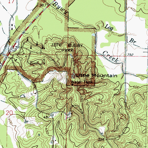 Topographic Map of Little Mountain, MS
