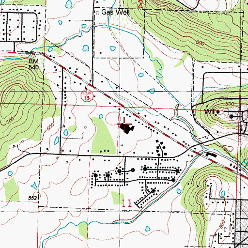 Topographic Map of Towne West Shopping Center, AR