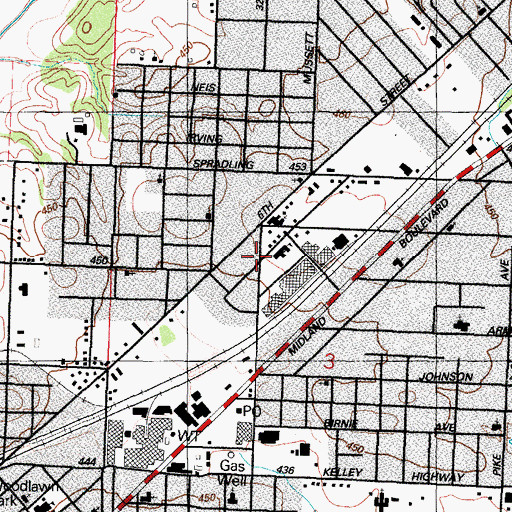 Topographic Map of Trusty Elementary School, AR